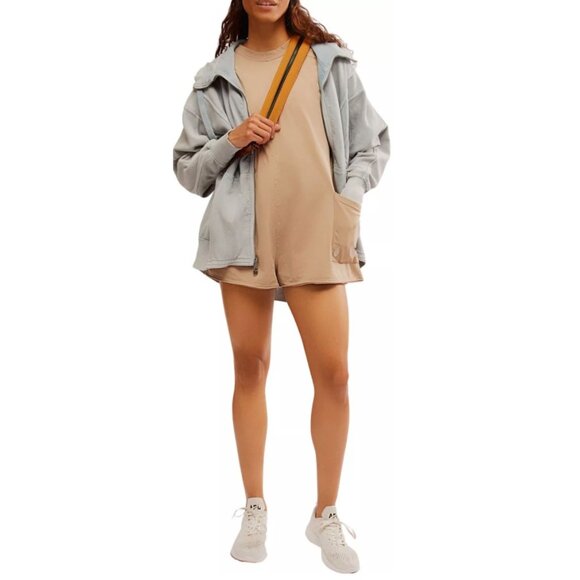 Free People Movement Hot Shot Romper Mocha Latte Small Medium - Picture 6 of 16
